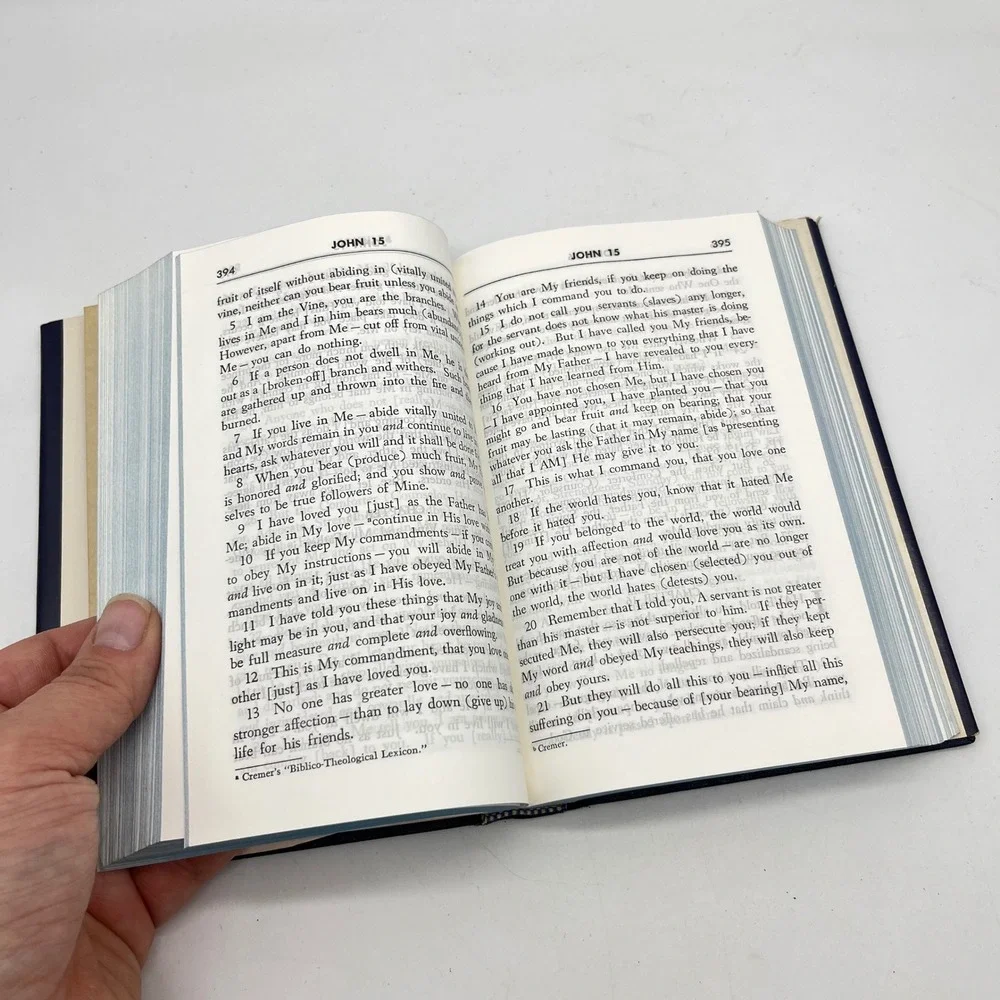 Zondervan The Amplified New Testament Hardcover Vintage 21st Edition Navy Blue